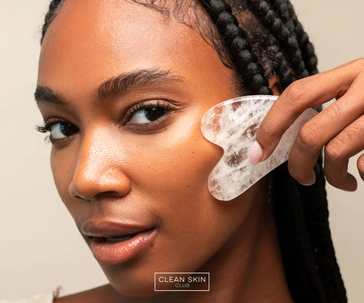 Clean Skin Club  White Quartz Gua Sha Sculpting Stone - Hollow Way Home