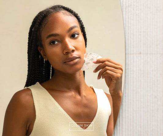 Clean Skin Club  White Quartz Gua Sha Sculpting Stone - Hollow Way Home
