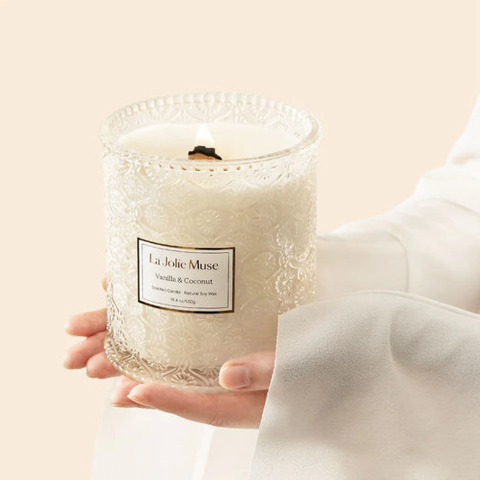 Maelyn Scented Candle - Vanilla & Coconut - Hollow Way Home
