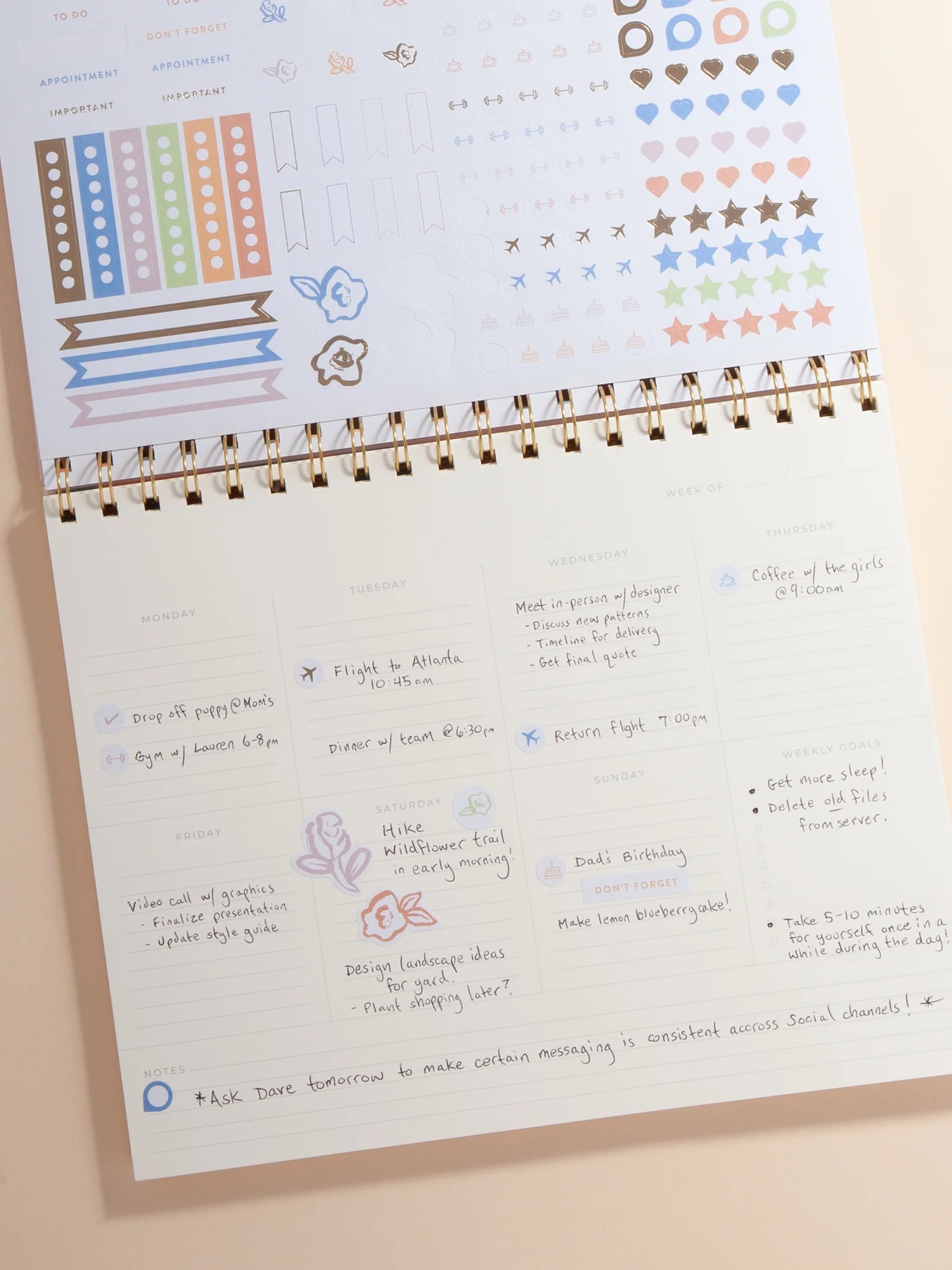 U Brands, Artist Touch Weekly Notepad - Hollow Way Home