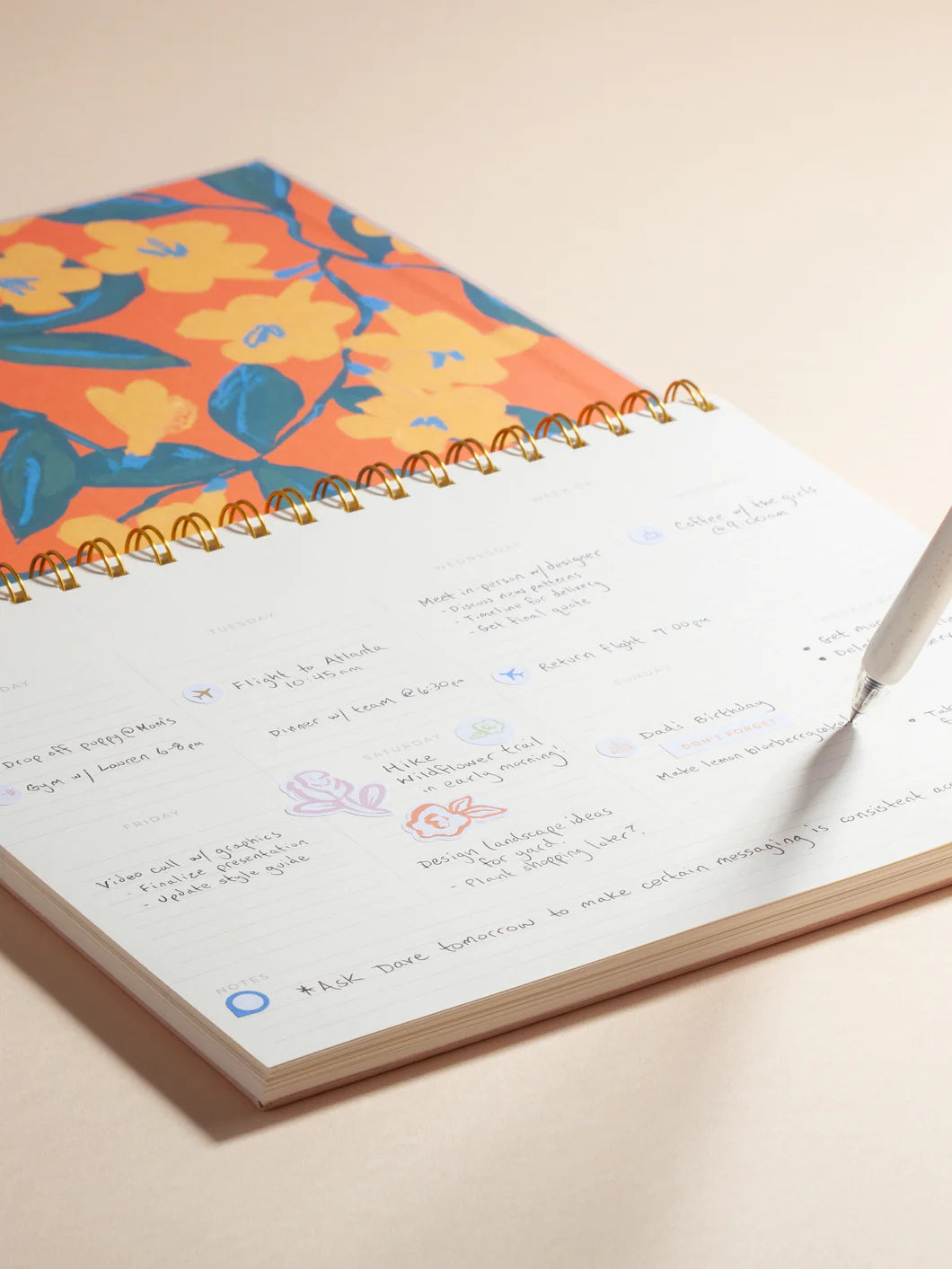 U Brands, Artist Touch Weekly Notepad - Hollow Way Home