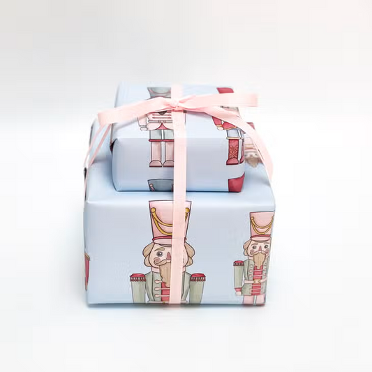 Blue Nutcracker Gift Wrap - Hollow Way Home