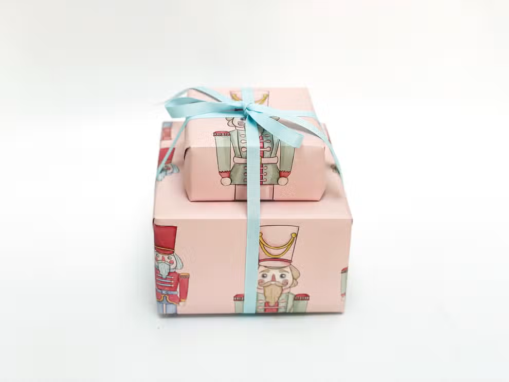 Pink Nutcracker Gift Wrap - Hollow Way Home