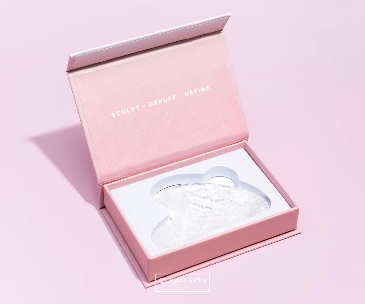 Clean Skin Club  White Quartz Gua Sha Sculpting Stone - Hollow Way Home