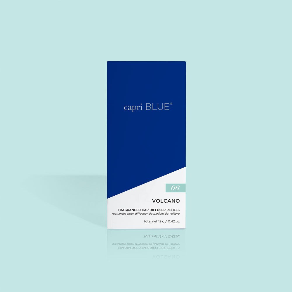 Capri Blue Fragranced Car Diffuser Refills - Volcano Car Freshener Refills - Vent Clip - Car Scent Diffuser Refills