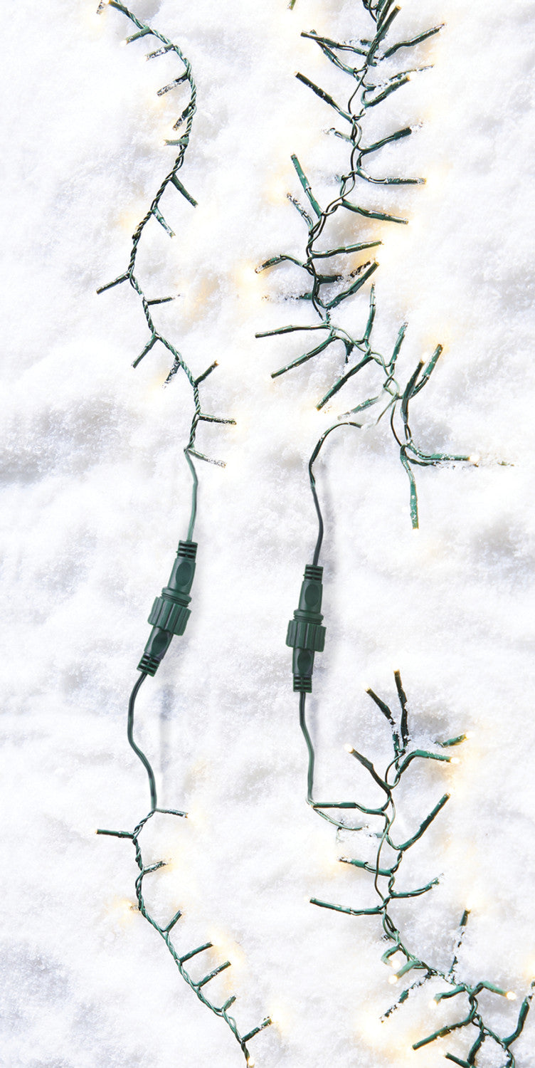 Raz 73.8' Connectable Snake Garland Green Wire W/1000 White Lights - Hollow Way Home