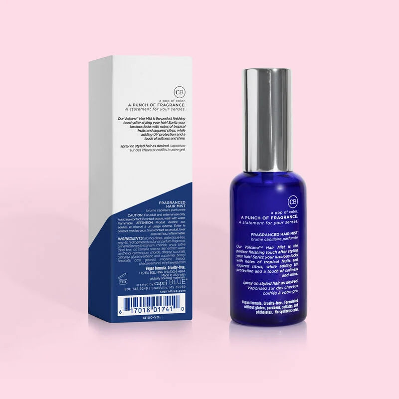 Capri Blue Volcano Fragranced Hair Mist - Hair Care Products for Women or Men - Shine Spray For Hair - Hair Perfume Formulated with Green Tea Extract & Rice Bran Oil (1.6 fl oz)