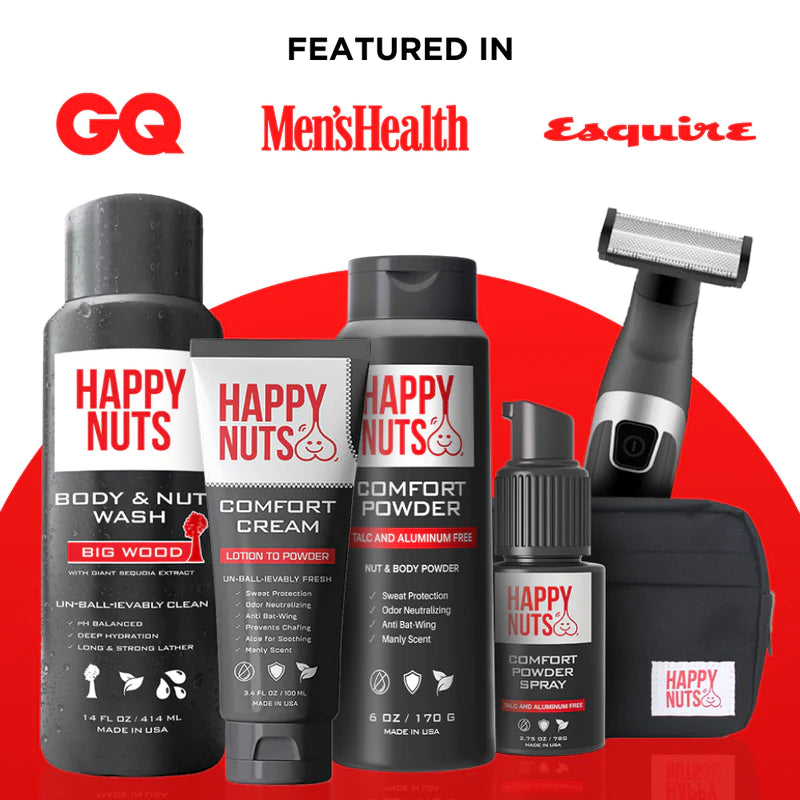 Happy Nuts Body and Nut Scrubber for Men - Perfect Shower Accessory for Exfoliating & Hygiene - Hollow Way Home