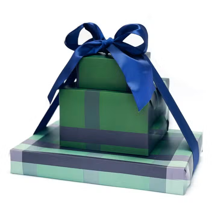 Blue Tartan Gift Wrap - Hollow Way Home
