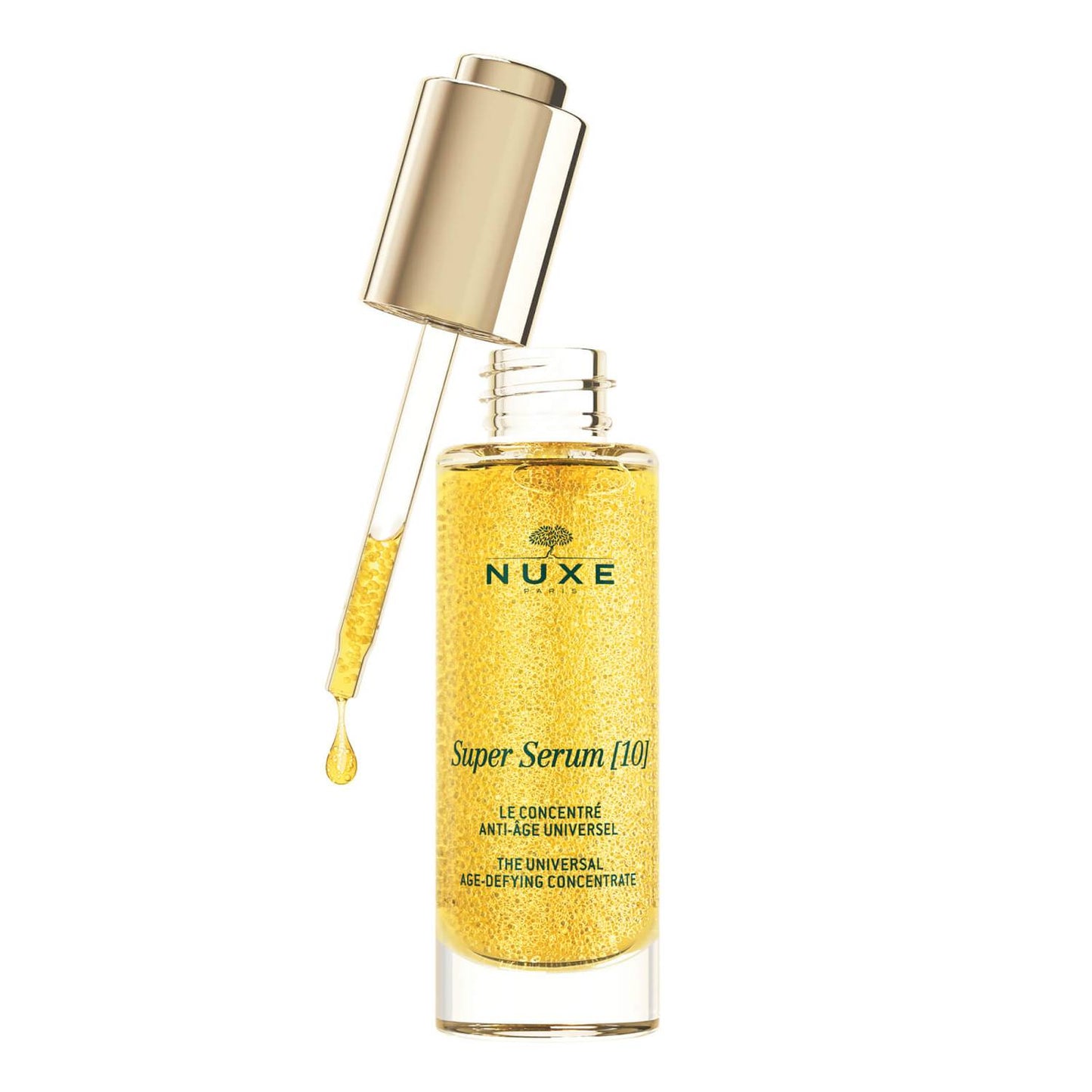 NUXE Super Serum [10] - Anti Aging Care with Hyaluronic Acid and Niacinamides. Correction of Wrinkles, Fine Lines, Firmness & Dark Spots, 1 Fl Oz - Hollow Way Home