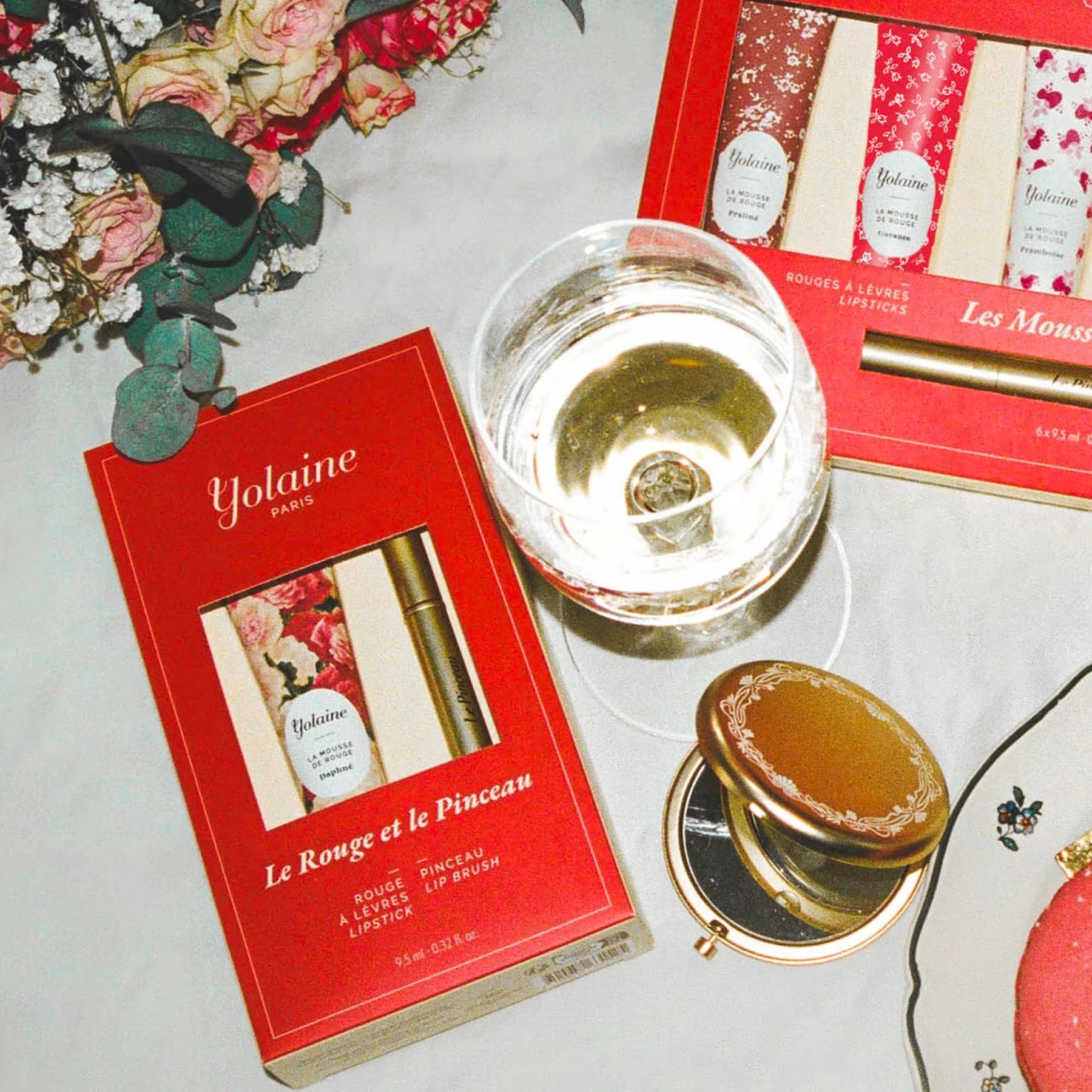 Yolaine Lip Mousse & Lip Brush in Daphne - Hollow Way Home