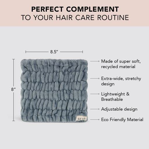 Kitsch Spa Headband for Women –  Misty Blue