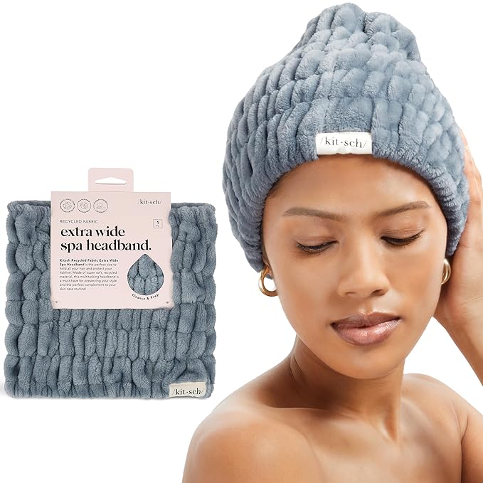 Kitsch Spa Headband for Women –  Misty Blue