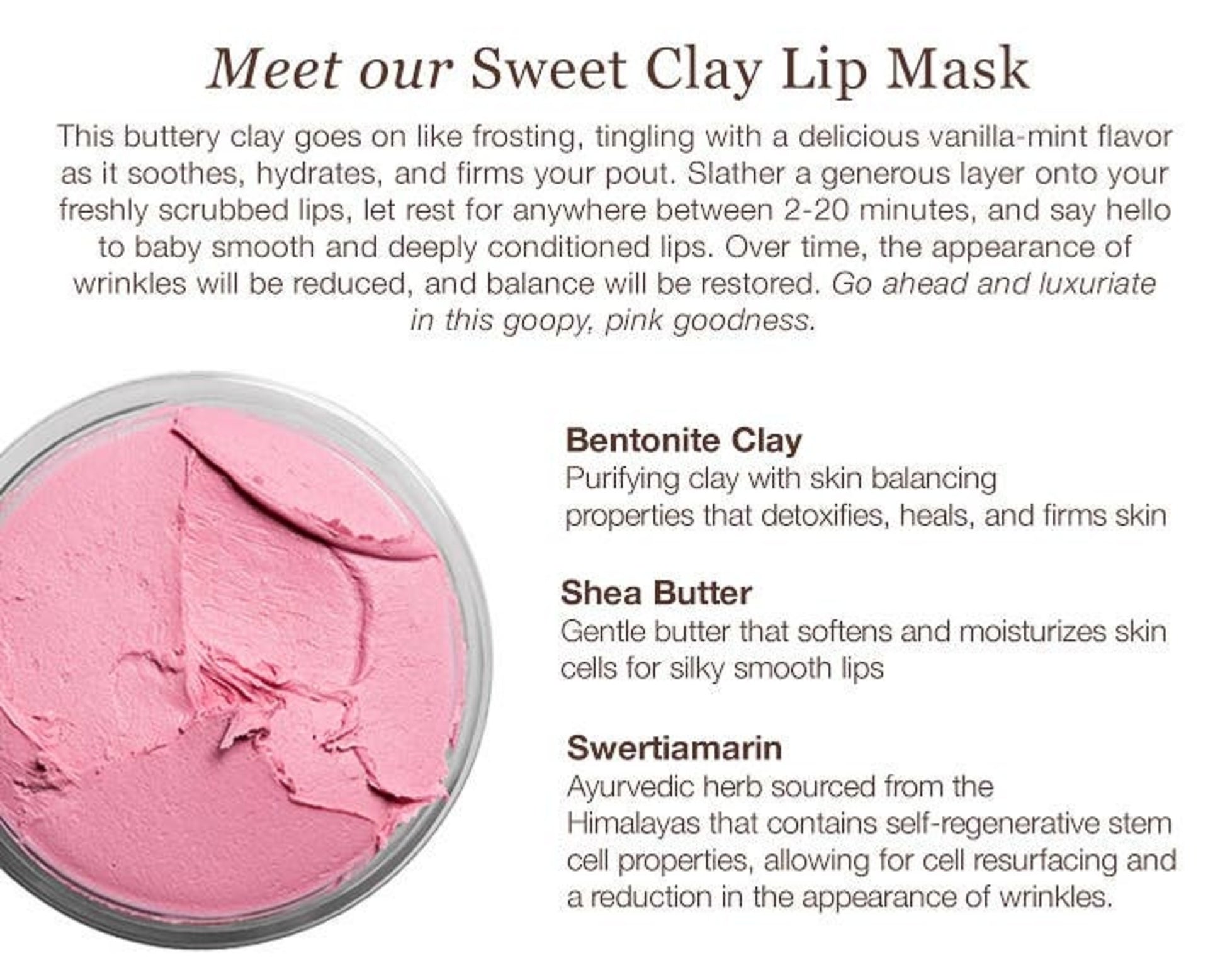 Sara Happ Sweet Clay Lip Mask - Hollow Way Home