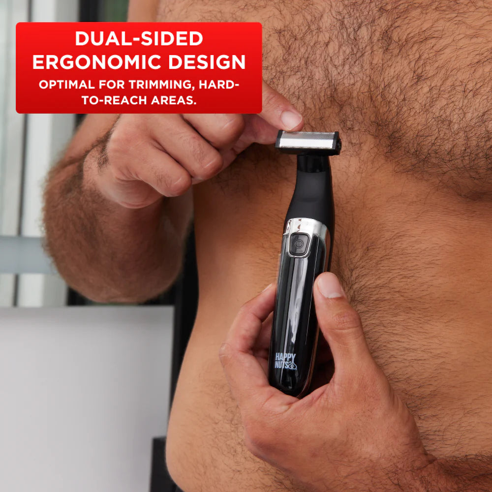 Happy Nuts The Ballber, Groin Hair Trimmer, Waterproof Rechargeable Electric Hair Shaver for Men - Hollow Way Home