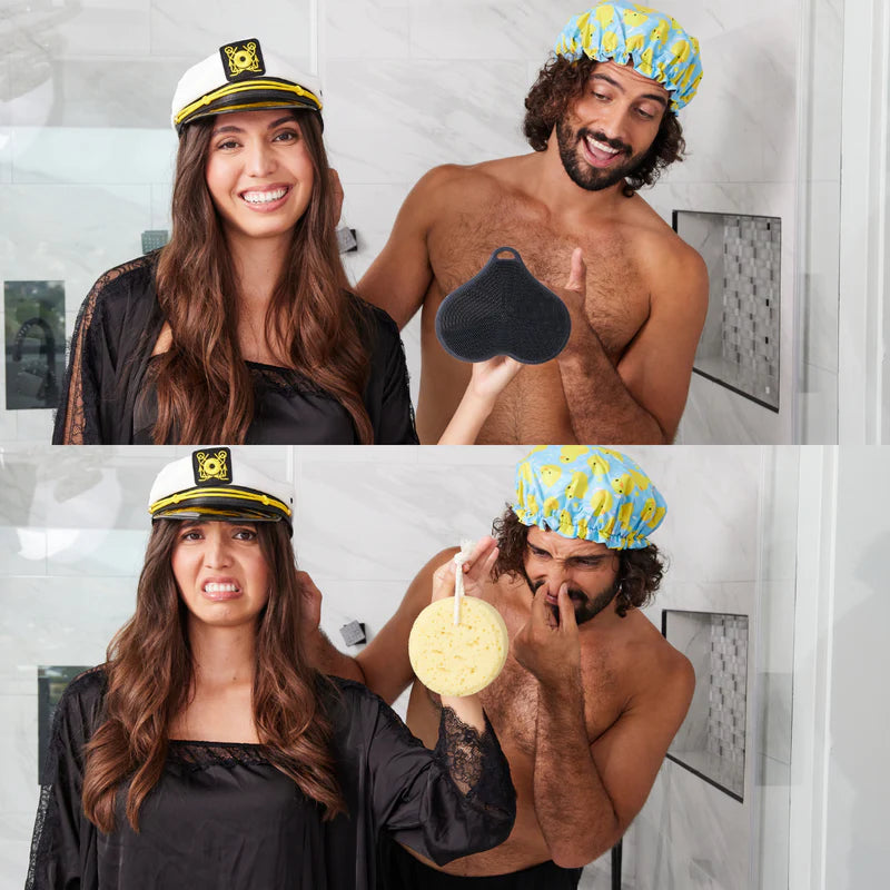 Happy Nuts Body and Nut Scrubber for Men - Perfect Shower Accessory for Exfoliating & Hygiene - Hollow Way Home