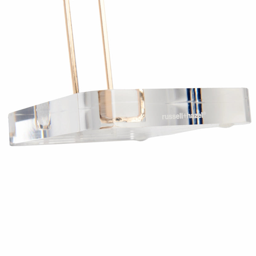 russell+hazel Acrylic Headphones Stand, Office Accessories, Clear, with Gold Hardware, 4” x 5” x 10.5” - Hollow Way Home